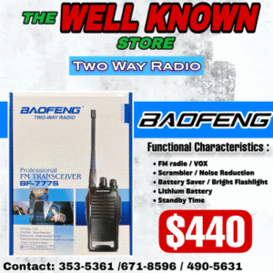 Baofeng 2 Way Radio (No Headphones)