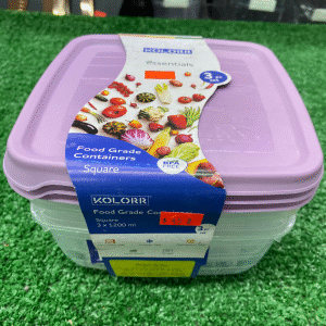 3pc Square 1200ml Bowl