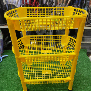 3 Shelf Plastic Rack With Wheels