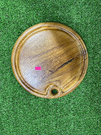 Teak Circle Cutting Board With Hole