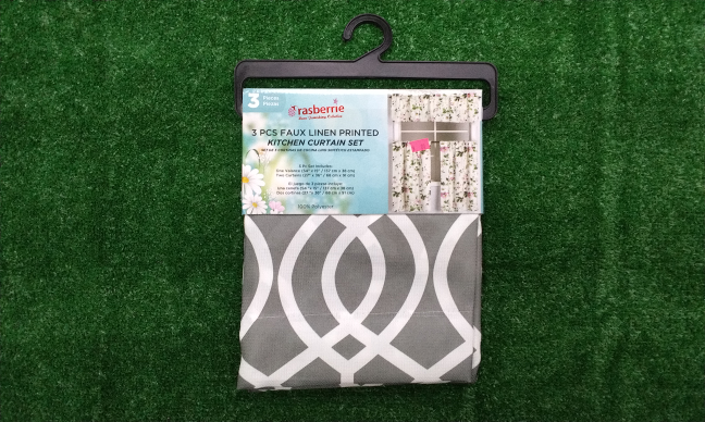 Rasberrie 3pc Kitchen Curtain 1531