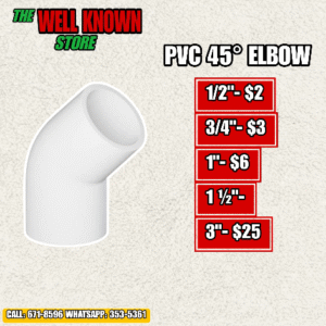 ½" PVC Elbow 45°
