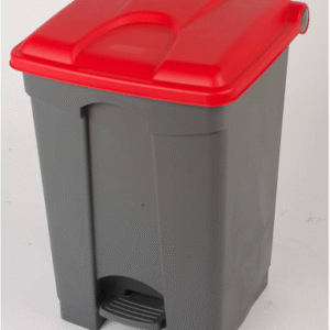 Grey & Red Press Foot Bin