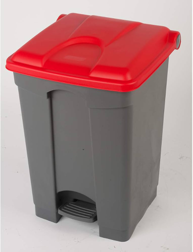 Grey & Red Press Foot Bin