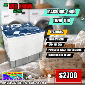 16kg MAX-TRW16BL MaxSonic Twin Tub