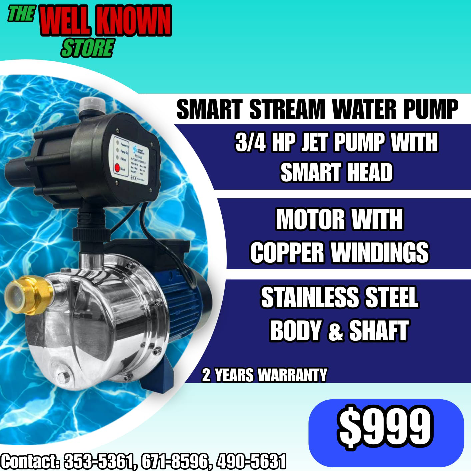 ¾hp Smart Stream Water Pump With Smart Head XJM101C+PS-04A-A