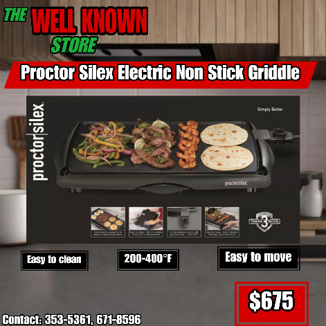Proctor Silex Non Stick Electric Griddle