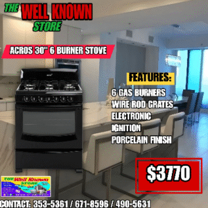 Acros 30″ 6 Burner Stove LAFR2000B