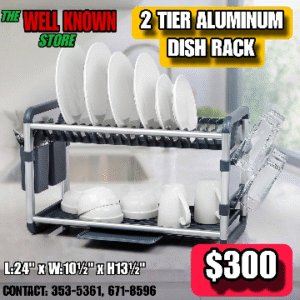 2 TIER METAL DISH RACK