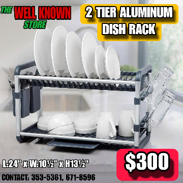 2 TIER METAL DISH RACK