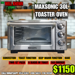 MaxSonic 30L Toaster Oven MAX-TO30SS