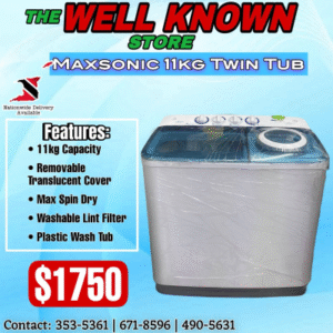 MaxSonic 11KG Twin Tub MAX-TT11B