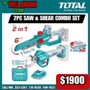 TOTAL 2PC Pruner Saw & Straight Shear Combo Set