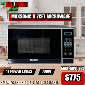 Maxsonic 7cuft Black Microwave MAX-MW07BL