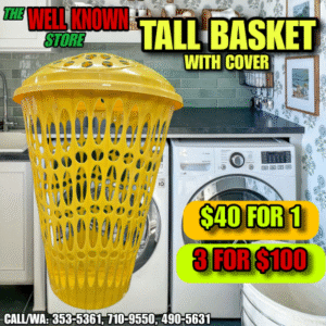 Tall Laundry Basket With Cover