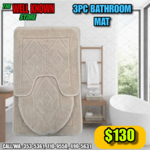 Scarlet Classic 3pc Diamond Bathroom Mat