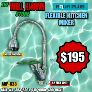 Aqua Plus Flexible Kitchen Mixer AQP-623