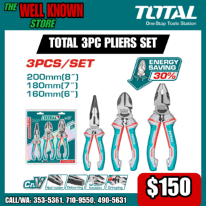 TOTAL 3PC High Leverage Pliers Set