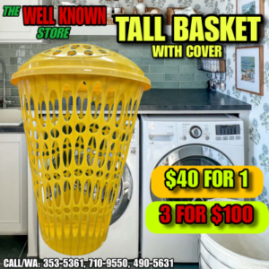 Tall Laundry Basket With Cover