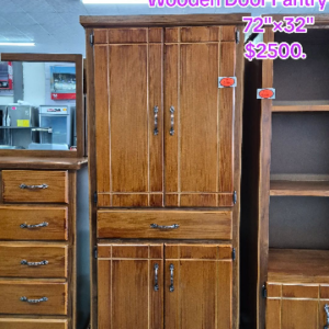 004 Teak Front Pantry Wood Door