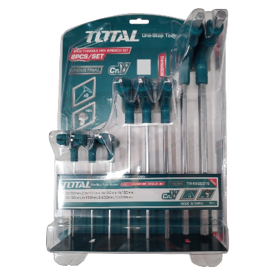 TOTAL 8pcs T-Handle Hex Wrench Set