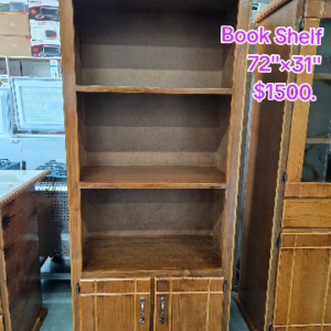 001 Teak Front Book Shelf