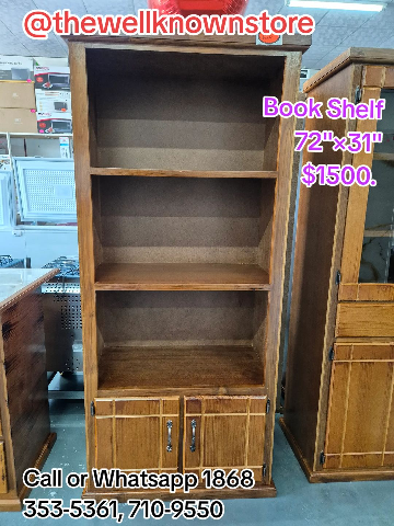 001 Teak Front Book Shelf