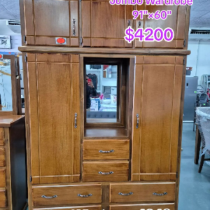 007 Teak 2pc Wardrobe