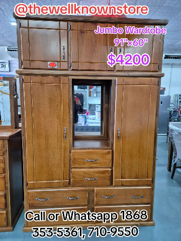 007 Teak 2pc Wardrobe